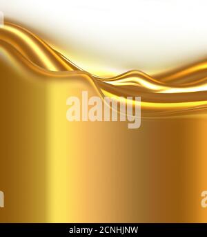 vagues d’or Banque D'Images