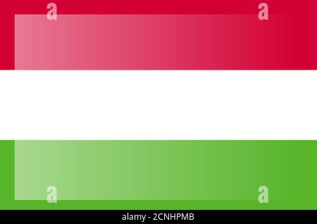 Hongrie drapeau, couleurs officielles et proportion correctement. Drapeau national de la Hongrie. Illustration de Vecteur
