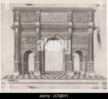 Spéculum Romanae Magnificatiae : arche de Constantine, XVIe siècle. Banque D'Images