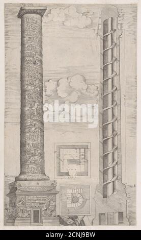 Spéculum Romanae Magnificatiae : colonne de Trajan, XVIe siècle. Banque D'Images