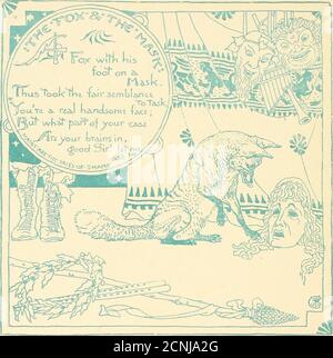 . L'Aesop du bébé : être les fables condensés en rime avec des morals portables, pointées par Walter Crane. Gravé et imprimé en couleurs par Edmund Evans . Banque D'Images