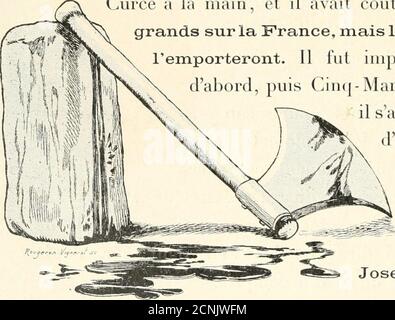 . Les mots historiques du pays de France . i finissait tour par vaincre, soutenu dansla lutte par le P. Joseph, le célèbre capucine, qui était son grand conseuleur. Richeleuvoulut, entre autres choses, en finir avec la puissance des protestants. Il laisse enlevala Rochelle (1628), après un siège remorable quil dirigea en personne, entouré dunétat-major de moines, dévêques et dabés, et lequel il fit bâtir une suspension de style guégantesque pour bloquer la ville du côté de la mer. Il y a sy tenait souvent, un Quinte-CURCE à la main, et il avait coutume de dire : les brouillards sont près i le soleil l Banque D'Images