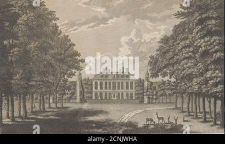 Langley Park, près de Beckenham dans le Kent, de Edward Hasted's, The History and Topographical Survey of the County of Kent, vol. 1-3, 1776. Banque D'Images