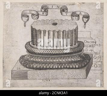 Spéculum Romanae Magnificatiae : base corinthienne, 1544. Banque D'Images