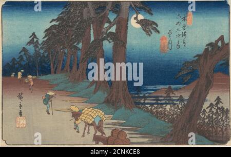 Gare de Mochizuki, env. 1835. Banque D'Images