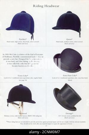 The Inside of UK catalogue « James Lock & Co », octobre 2007. Banque D'Images