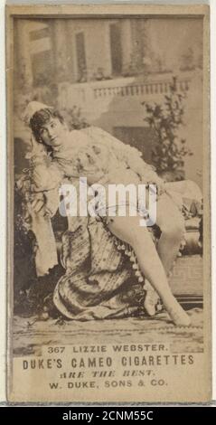 Carte numéro 367, Lizzie Webster, de la série Actors and Actresses (N145-5) émise par Duke Sons & amp; Co. Pour promouvoir les cigarettes Cameo, années 1880. Banque D'Images