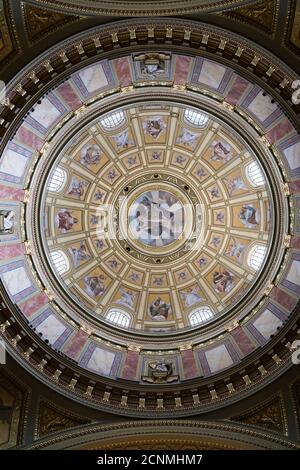 Dôme, néo-Renaissance, St, Basilique Saint-Étienne, Budapest, Hongrie, Banque D'Images