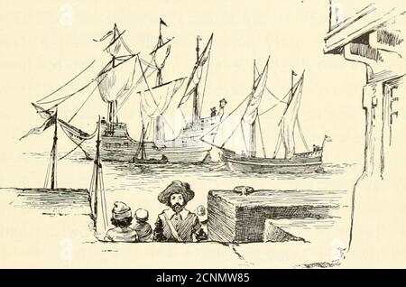 . Calvert du Maryland; une histoire de la colonie de Lord Baltimore . f mon père, Et c'est à cause de ses promesses de mot équitable que j'attends ici dans une auberge près du bord de mer de notre bonne ville de Londres, jusqu'à ce que du mot soit envoyé que je puisse monter à bord du navire Ark, qui se trouve à l'ancre tout près. Vous vous souvenez-vous qu'en 1627, Lord Baltimore — et je parle maintenant de l'oldord, George Calvert — avait une colonie dans cette partie de l'Amérique appelée Terre-Neuve, et qu'il a visité l'itin pour apprendre pourquoi les locataires étaient mécontents de la terre? Eh bien, c'était dans ce même navire Arkthat Banque D'Images