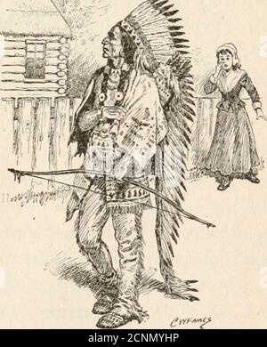 . Ruth de Boston; une histoire de la colonie de la baie du Massachusetts . e de terre sur laquelle nous construisons notre ville. Vous devez savoir qu'il est tout à fait le plus important CHICKATABl T 81 sauvage rond-point ici, et le père croit, comme doesGovernor Winthrop, Que s'il nous vend la terre, c'est une affaire licite, en raison de sa position, comme je l'ai dit, à la tête de tous ces gens bruns à proximité. Maintenant, il a tellement chanté qu'il était le premier sauvage de notei que j'avais vu, et vraiment il était quelque chose de grand à observer. Il avait des plumes sur sa tête, comme sur une couronne, et de ce coulait une longue piste de plumes Banque D'Images