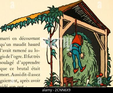 . Le petit chaperon vert : suivi d'autres contes . marri en couvrantquun maudit hasardlalave ramené au lo-gis de logre. Il a fut trèssoulagé dapprentissage endreque ce brutal étaitmort. Aussi dit-il assezgaiement, après avoirvidé son pot : — Puisquil en est ainsi, ma bonne femme, souffrezque je me commande à vos benoîtes bureaux. La vieille hocha le menton : — ne men veuillez point, mon jeune Seigneur, sivotre nom, quand je le saurai, ne refait point sur meslèvres si souvent que je souhaiterais. Hélas ! jai dejà tropde grâces à soliciter du bon Dieu. Elle poursuivit : — Jai à prier pour mes sept fils Banque D'Images