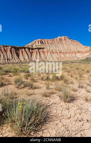 Formations rocheuses, Badlands de Bardenas Reales, Navarre, Espagne