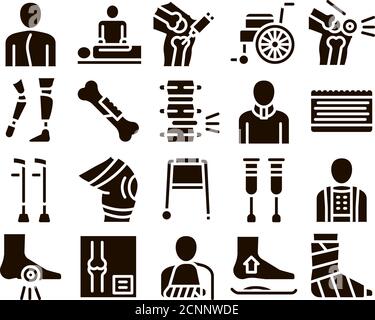 Les éléments de la cueillette d'Orthopédie Vector Icons Set Illustration de Vecteur