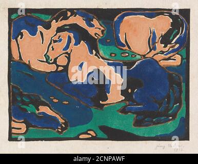 Chevaux au repos, 1911-1912. Collection privée. Banque D'Images