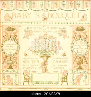 . Triplés : comprenant l'opéra du bébé, le bouquet du bébé et le propre Æsop du bébé. 76 OU ^VIEUX-RIMES •«R- JA COMPANIONTO THE DECOR.ATED-BY • CRANE - IM • COLORS EVANS WALTER CUT&PR-INTED .. 77 Banque D'Images