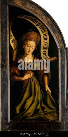 Le retable de Gand. Adoration de l'Agneau mystique : Cumaean Sibyl, 1432. Trouvé dans la collection de la cathédrale Saint-Bavo, Gand. Banque D'Images