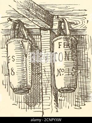 . Souvenirs de Auton House .. . des bas de fils pour drawover les soie, et leurs pelisses en satin-wadded, — qui ont été piledup dans la confusion élégante sur le lit de chambre du milieu. Il n'y avait qu'un service d'incendie volontaire à l'époque. Chaque père de garçon était soit un service d'incendie, soit un capitaine dans une brigade de baquet ; ainsi quand l'alarme a été sonnée, les vieux seaux en similicuir qui pendaient dans la maison de verre ont été arrachés de theirfixations et ont été apportés à la demande imme-diate. Belles femmes, avec des jeweled fin-gers et des robes repliées à l'arrière, un gribouillage sur l'escalier avant passant des seaux, tandis qu'une bande de swells Banque D'Images