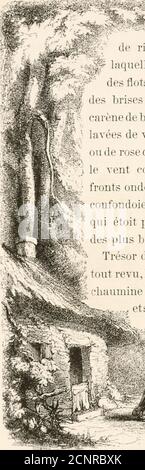 . Tresor des Feves et Fleur des POI . Quand il se releva, tout aspect de la plaine étoile chang*é.Céloit justiquà horizon une mer sans bornes de brune ou lî) 74 TRÉSOR DES FÈVES :?fs?ff3?». Âsëïsi&gt;l2vÎ;gjj«-.. -■ Banque D'Images