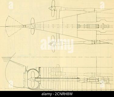 . Le journal de chemin de fer et d'ingénierie . 564 LE CHEMIN DE FER ET [DÉCEMBRE 1890. Fig. 3. SECTION arbre THHOUGh CCJilTER Fig.4. Cylindre 42 in., cylindre intermédiaire 59 in. Et cylindre basse pression 92 in. De diamètre, la course de tous les pistons étant de 42 in. On estime que la puissance indiquée col-lectif cheval des moteurs propulsant, pompe à air, et circulatmg-pompe devrait être d'environ 21,000, quand les moteurs principaux font environ 129 révolutionnaires minute. Le cylindre haute pression du moteur en aval sera pour-côté et le cylindre basse pression en arrière, et le cylin haute pression-sûr Banque D'Images