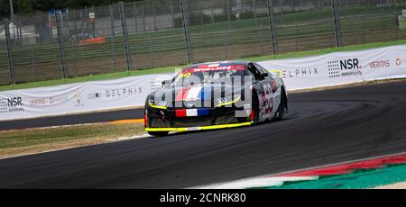 Vallelunga, Rome, Italie, 11 septembre 2020. Festival américain de Rome. Voiture de course de championnat NASCAR Euro en action Banque D'Images