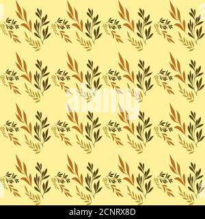 Motif feuilles d'automne sans couture pour un motif textile et une couverture. Arrière-plan de l'automne. Illustration de Vecteur