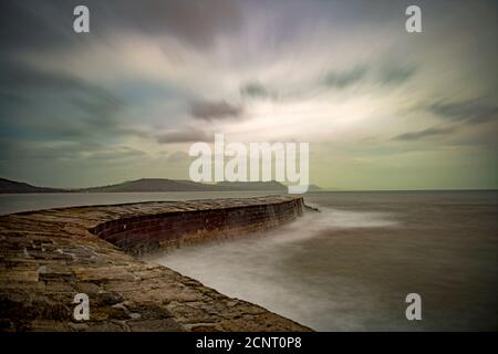 The Cobb - Lyme Regis Harbour, Lyme Regis, Dorset, Angleterre, Royaume-Uni. Banque D'Images