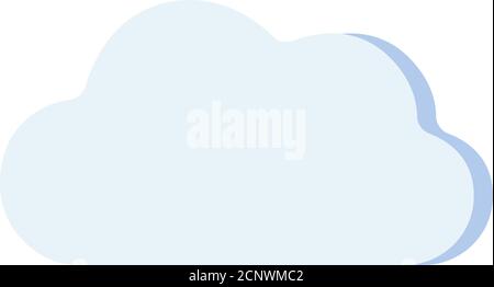 Icône nuage à plat. Technologie de serveur Web. Panneau d'information virtuel. Badge réseau. Illustration vectorielle Illustration de Vecteur