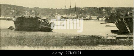 . Unique long Island. (croquis de caméra) . The Village Str.rl.STONY BROOK. Le Begiiiiiiiiiiig et End.PORT JEFFERSON. Banque D'Images