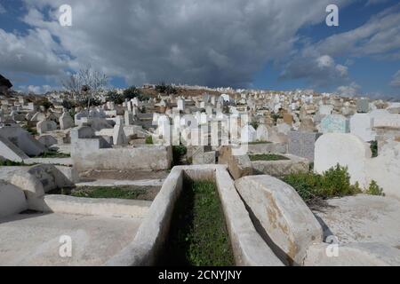 Cimetière juif, Fès, Maroc Banque D'Images