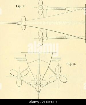 . Le journal de chemin de fer et d'ingénierie ou les chaudières principales sont de 41 334,4 pieds carrés. Chaque chaudière auxiliaire a un diamètre de 10 pi et un diamètre de 8 pi. 6 po. de long, avec deux fours, et a une surface de grille de 32 pieds carrés et une surface de chauffage de 968.5 pieds carrés. La grille totale sur-face pour les chaudières auxiliaires est de 64 pieds carrés ; la chaleur totale sur-face est de 1,937 pieds carrés. Toutes les chaudières sont fabriquées en acier pour une pression de travail de 160 lbs. Les parties vitales du bateau sont protégées par un pont blindé de 4 in. D'épaisseur sur les pentes et de 2| in. Sur le fiat. L'espace entre ce pont et le pont-canon sera mi-ntitement subdivisé Banque D'Images