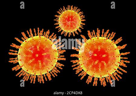 Groupe de virus, illustration de l'ordinateur. Banque D'Images