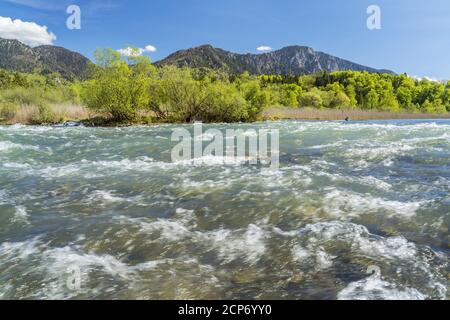 Kochelsee drain en face de Jochberg, Kochel am See, haute-Bavière, Bavière, Allemagne Banque D'Images