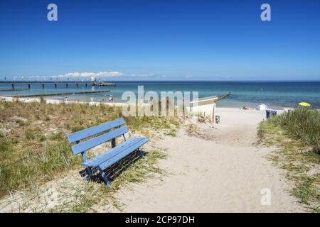 Plage de Zingst, Fischland-Darß-Zingst, Mecklenburg-Ouest Pomerania, Allemagne du Nord, Europe Banque D'Images