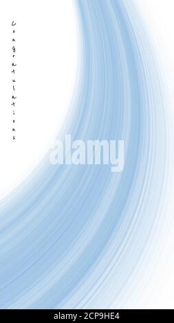 Arrière-plan vertical moderne abstrait créatif avec pinceau vague bleu vif aquarelle. Design minimaliste artistique vecteur d'éclaboussure utilisé comme élément déco Illustration de Vecteur