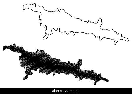 Cusco City (République du Pérou, département de Cusco) carte illustration vectorielle, scribble sketch carte de la ville de Cuzco Illustration de Vecteur