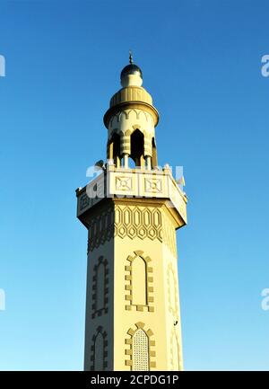 Vue extérieure de Grand Masjid. Muscat, Oman - 24-09-2020 Banque D'Images