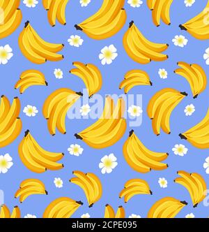 Motif sans couture avec banane. Fruits tropicaux. Concept de conception d'ornements pour tissus, papier. Illustration de Vecteur