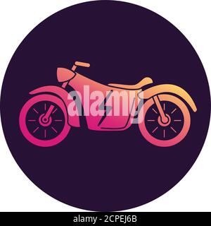 Icône de moto électrique . Nettoyer le véhicule. Vecteur plat. Illustration de Vecteur