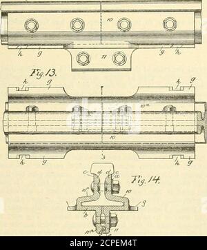 . Le journal de chemin de fer et d'ingénierie . Il se compose de deux cylindres de métal A a, comme indiqué, être-tween que la base améliorée de cheminée et le dessus sont appliqués.la base de fumée-pile se compose de deux parties B C, qui sont formés de morceaux uniques d'acier pressé à une forme circulaire, asindiqué. L'avantage de cet arrangement est d'assurer l'étanchéité de l'ajustement entre les pièces qui sont pressées dans les matrices, les soas pour faire des contacts absolus, et aussi pour empêcher toute fuite des produits de combustion ou d'interférence avec les courants d'air. La partie S est bridée vers l'extérieur en forme de cloche, comme indiqué au bas Banque D'Images