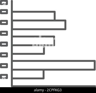 Icône en noir de la ligne de barres en cluster de l'infographie. Concept de tenue des registres. Comparaison visuelle des données. Inscrivez-vous pour accéder à la page Web, à l'application mobile, au bouton et au logo. Illustration de Vecteur
