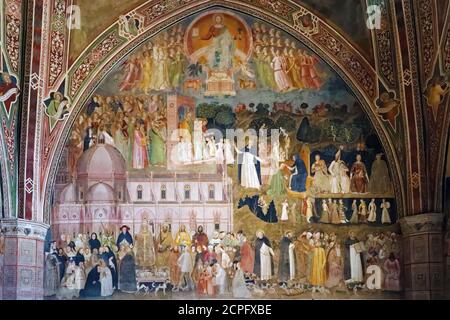 Allégorie de l'Eglise active et triomphante et de l'ordre dominicain, S. Maria Novella, Florence Banque D'Images