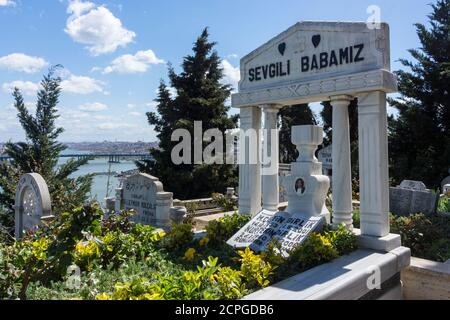 Turquie, Istanbul, Eyup, cimetière, tombe Banque D'Images