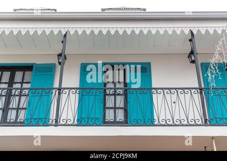 Maison coloniale typique, Saint-Denis, Ile de la Réunion, département français d'outre-mer, Océan Indien Banque D'Images