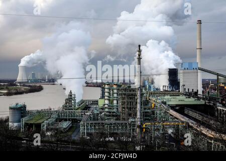 ThyssenKrupp Steel Europe, KBS Schwelgern cokerie sur le Rhin à Duisburg-Marxloh, région de la Ruhr, Rhénanie-du-Nord-Westphalie, Allemagne Banque D'Images