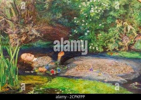 Peinture intitulée 'Ophelia' par John Everett Millais en date de 1851 Banque D'Images