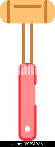 Icône de couleur plate pour marteau orthopédique. Instrument médical pour la vérification des réflexes musculaires. Inscrivez-vous pour accéder à la page Web, à l'application mobile, au bouton et au logo. Vecteur isolé Illustration de Vecteur