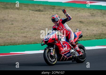 Misano Adriatico, Italie. misano 2020 adriatico, Italie, Misano Marco Simoncelli World circuit, 19 septembre 2020, JACK MILLER - course PRAMAC au Grand Prix de San Marino et Riviera di Rimini - pratique libre 4 et Q - Championnat du monde MotoGP - crédit: LM/Alessio Marini crédit: Alessio Marini/LPS/ZUMA Wire/Alay Live News Banque D'Images