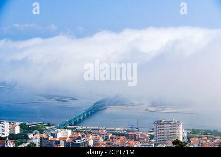 Vue de Viana do Castelo de l'église du Sacré coeur de Jésus Santa Luzia. Viana do Castelo est une municipalité de Minho dans la région Nord Banque D'Images