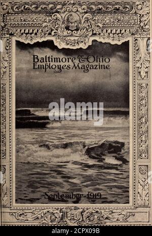 . Magazine des employés de Baltimore et de l'Ohio . Veuillez mentionner notre magazine lorsque vous écrivez des annonceurs. Banque D'Images