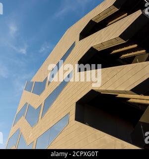 Barcelone, musée, design et architecture, Museu del Disseny de Barcelona, façade moderne Banque D'Images